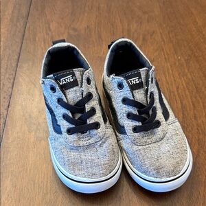 Vans Kids Heather Gray and Black Sneakers